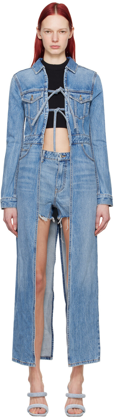 

Синее джинсовое пальто Duster Alexander Wang