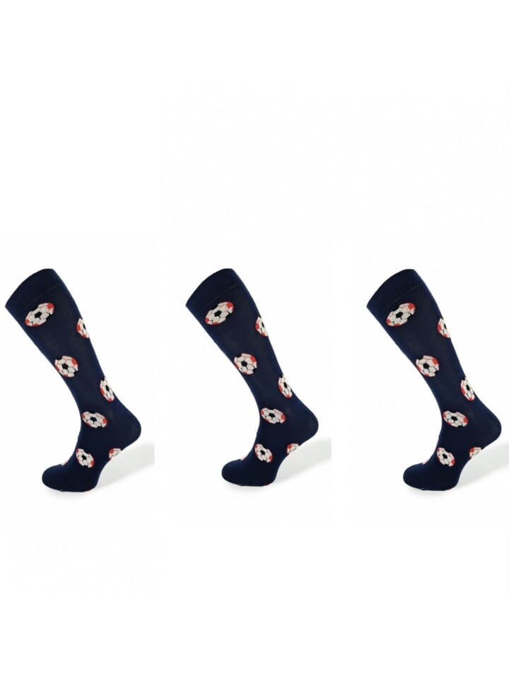 

Носки COFI 1453 Socken Herren Baumwollmischung, цвет Navyblau FußballmusterSchwarz