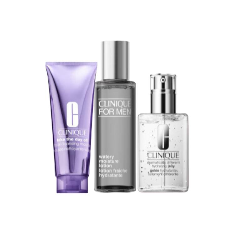 

Набор для ухода за кожей QIANBI очищающий лосьон увлажняющий 125ml+125ml+200ml CLINIQUE