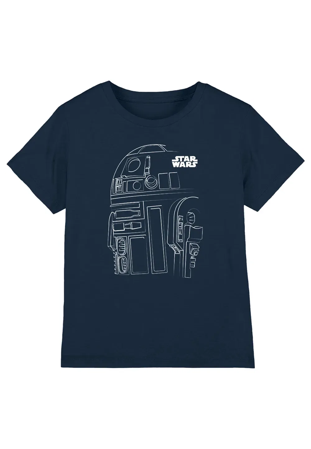Футболка детская с принтом R2D2 Star Wars, темно-синий