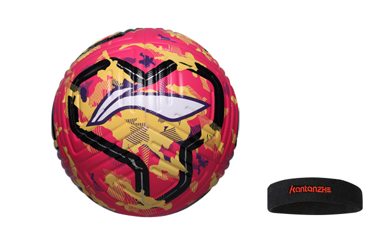 

LINING Размер 5 футбольный мяч TPU бесшовный термосварной унисекс розовый желтый