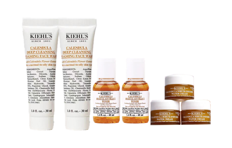 Набор Kiehl's Calendula Sample Set: очищающий гель для умывания + тоник без спирта + увлажняющие средства — фото 2