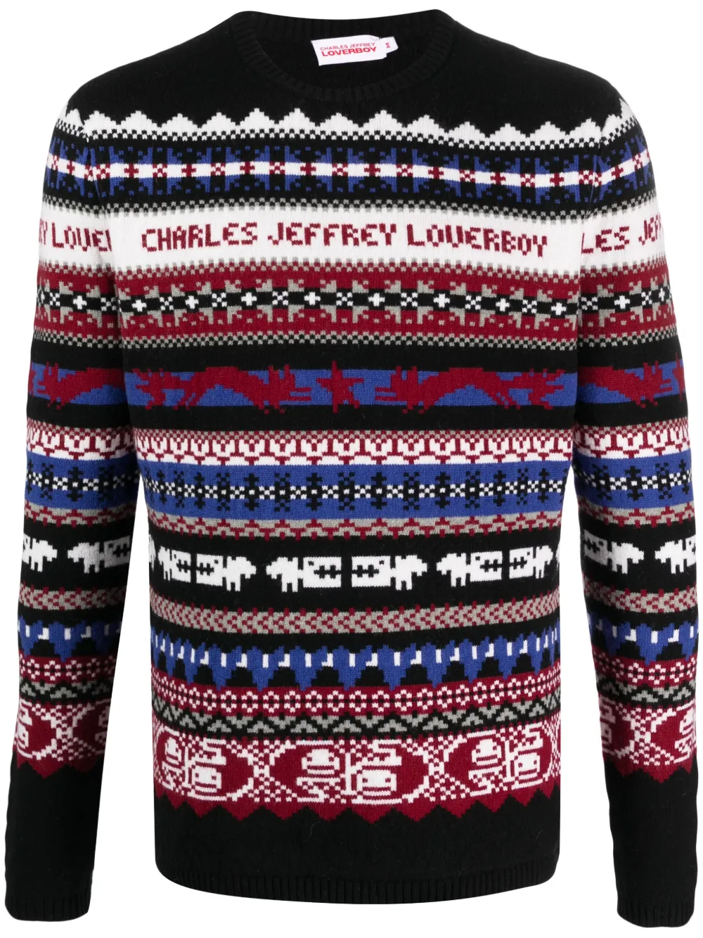 

Джемпер с круглым вырезом и узором фэр-айл Charles Jeffrey Loverboy, черный