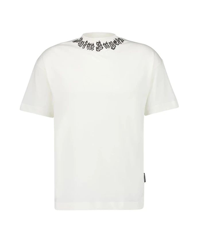 

Белая футболка с логотипом на воротнике Palm Angels, белый