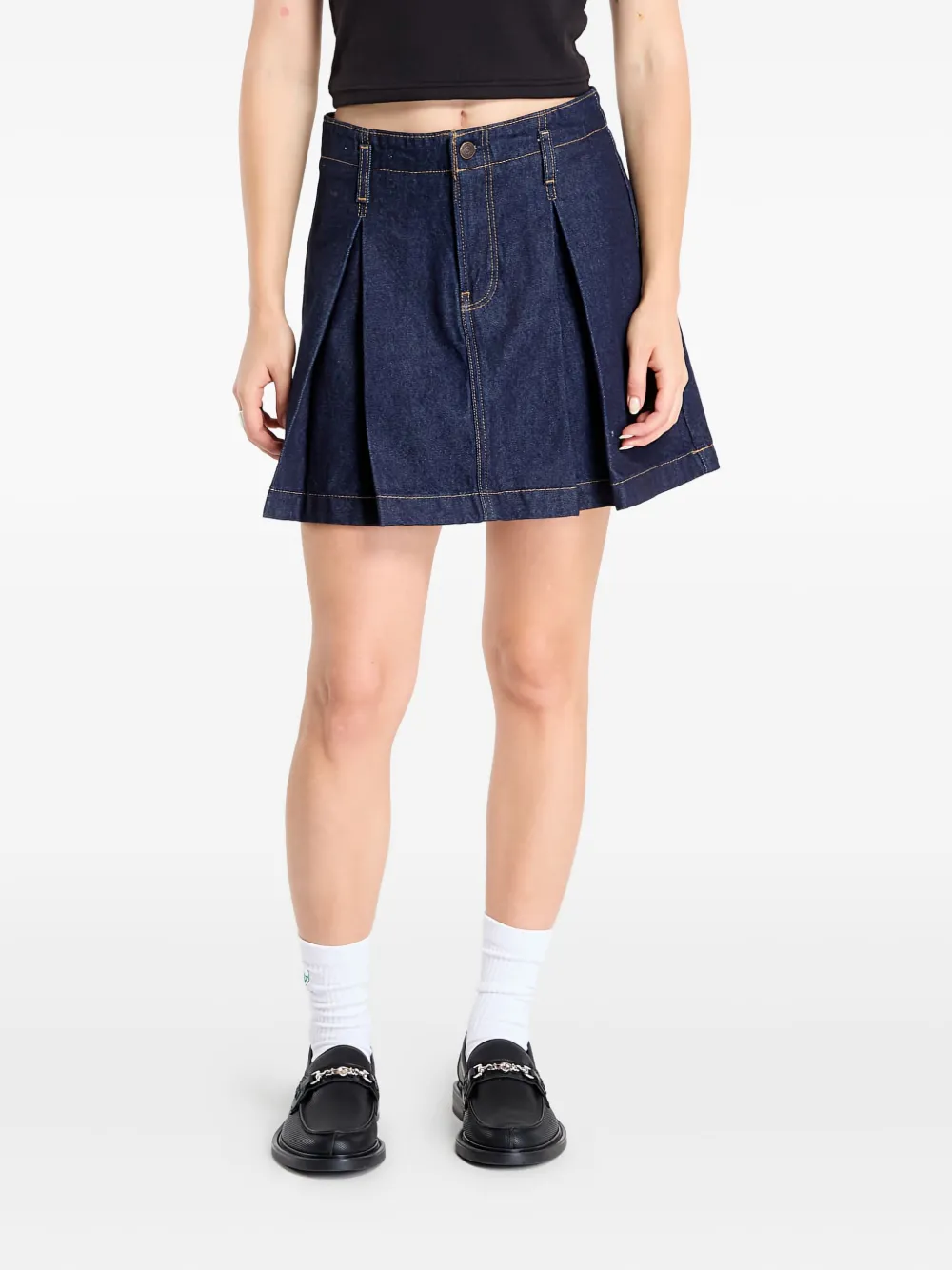 

Джинсовая юбка мини А-силуэта Calvin Klein, синий