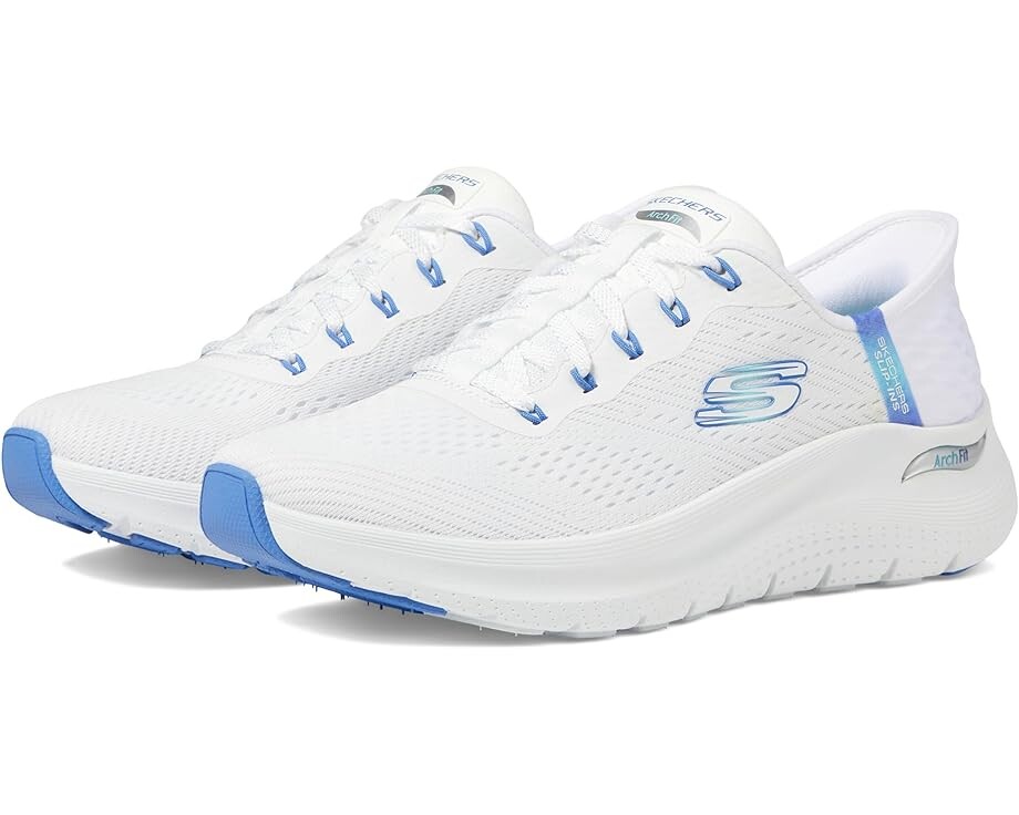 

Кроссовки SKECHERS Arch Fit 2.0 Easy Chic Hands Free Slip-Ins, цвет White Blue
