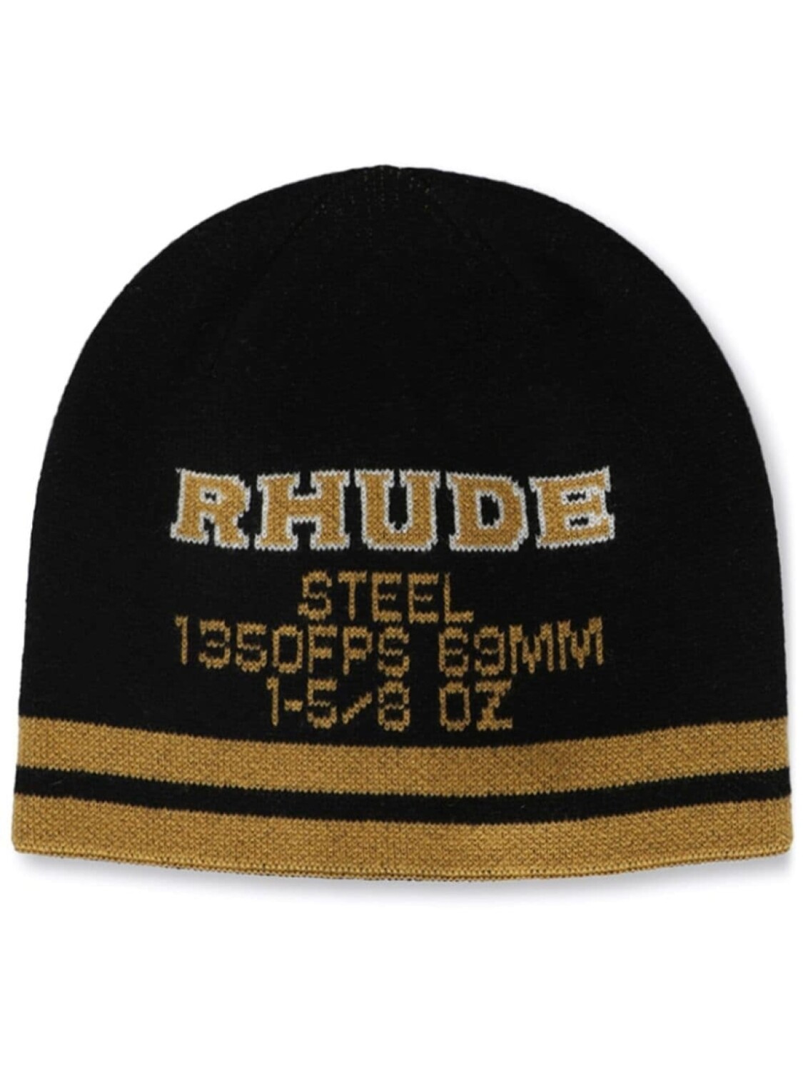 

Шапка с логотипом, вязка интарсия RHUDE, черный