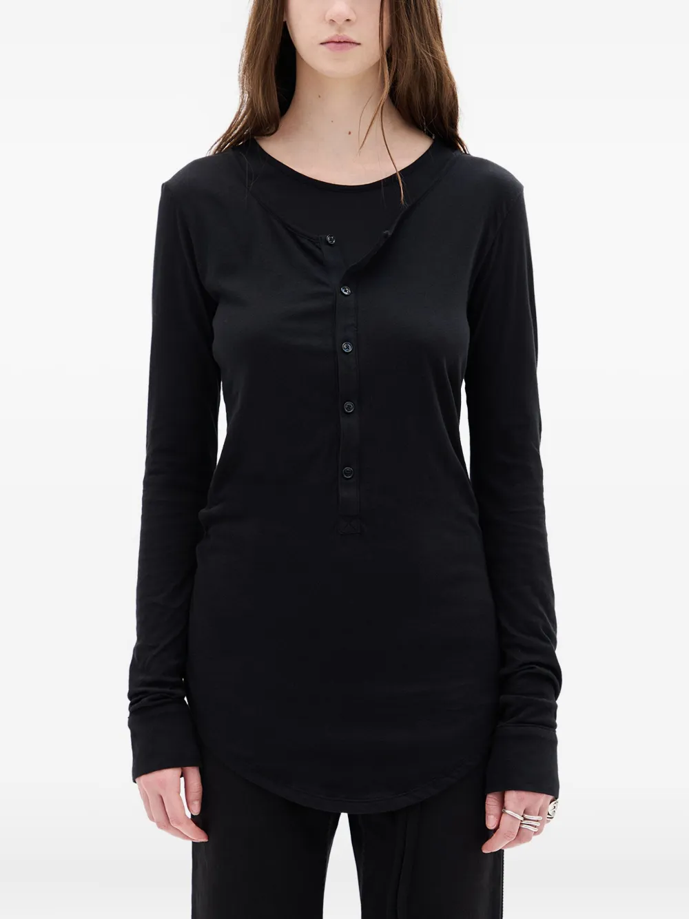 

Лонгслив Vero на пуговицах спереди Ann Demeulemeester, черный