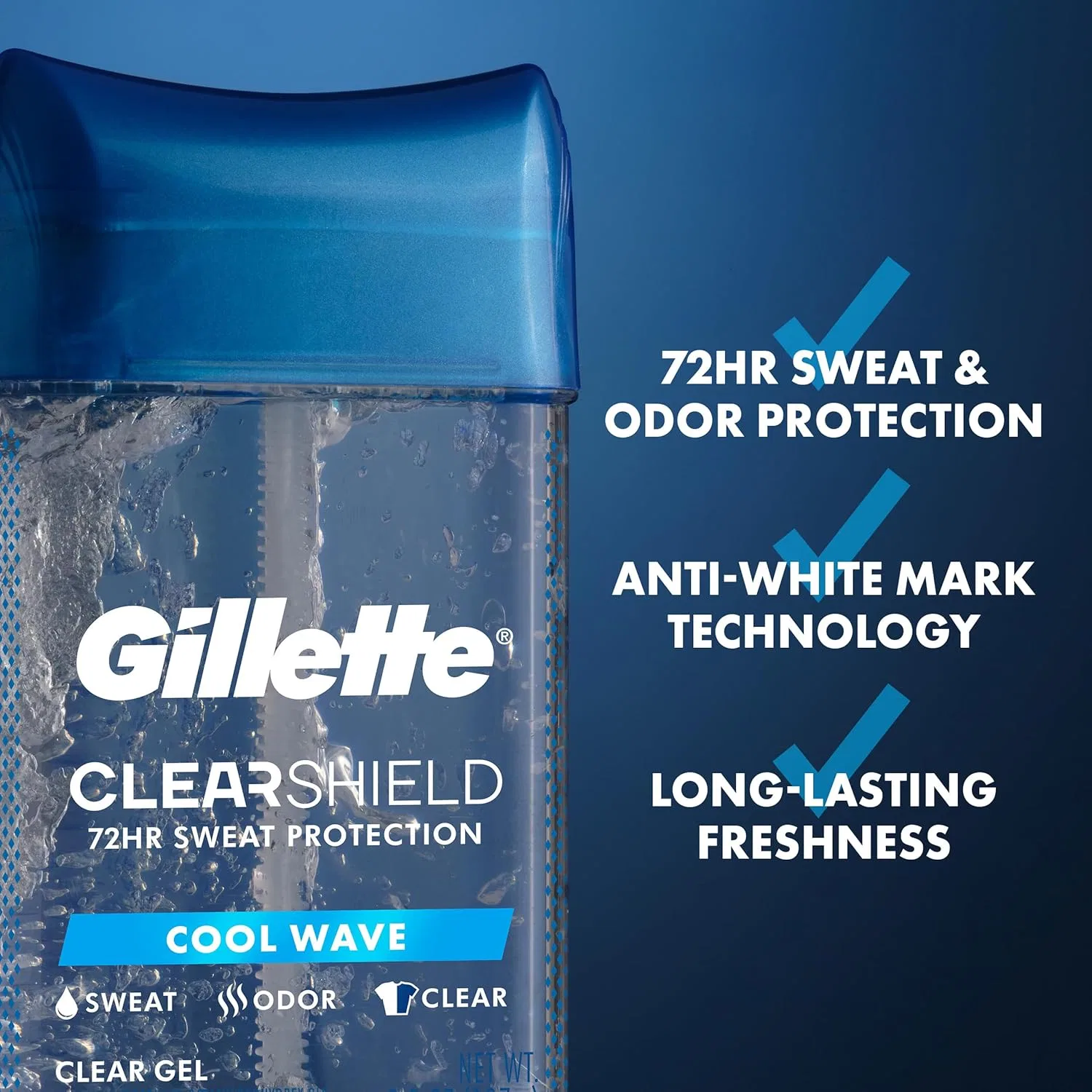 Мужской антиперспирант-дезодорант «Cool Wave» от Gillette Clear Gel Gillette — фото 2