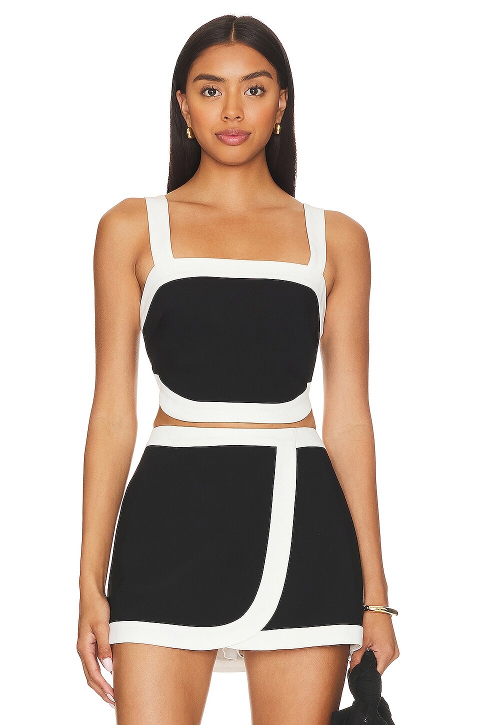 

Топ Amanda Uprichard Porsha, цвет Black & Ivory