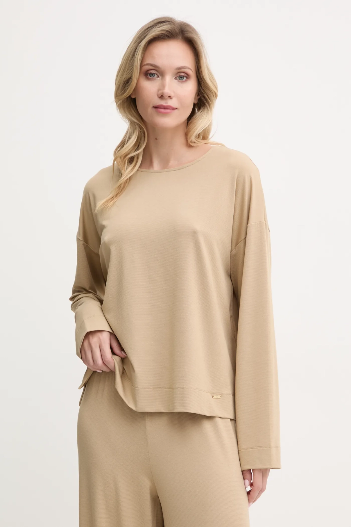

Футболка с длинным рукавом United Colors of Benetton, бежевый