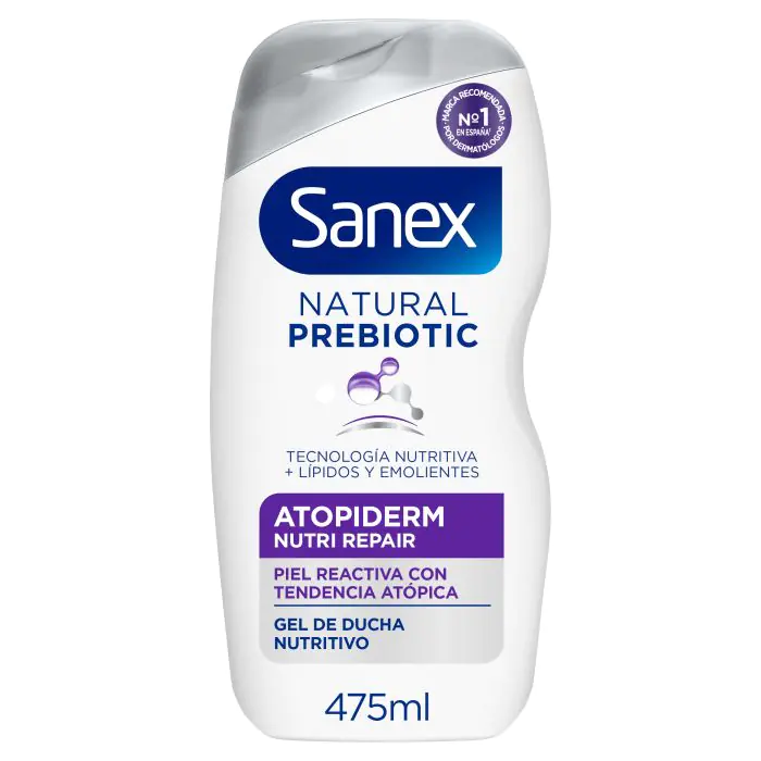 

Гель для душа natural prebiotic atopiderm nutri repair gel de ducha o baño nutritivo Sanex, объем 475 мл
