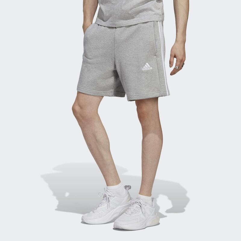 

Шорты из френч терри с 3 полосками Essentials ADIDAS, цвет gris