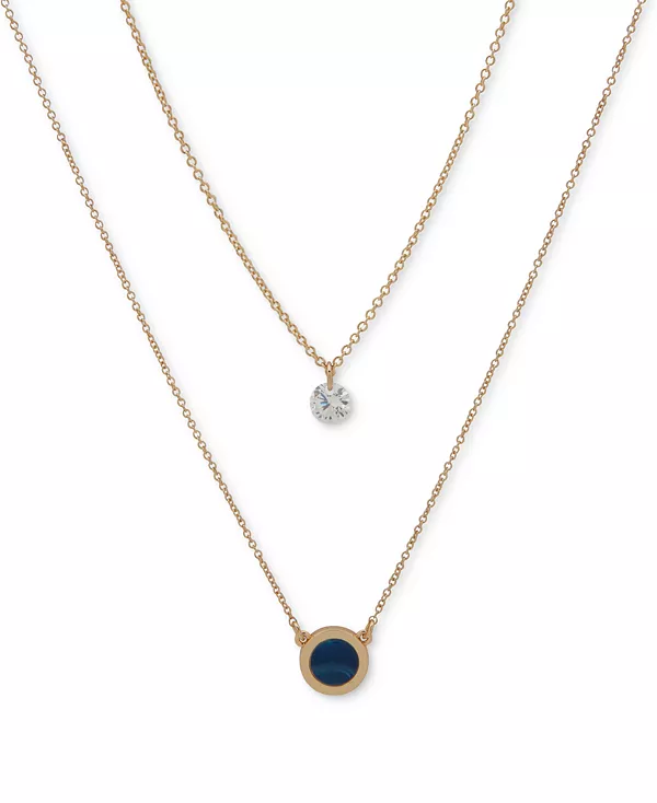 

Ожерелье с двумя рядами кулонов с инкрустацией из смолы Dkny, navy