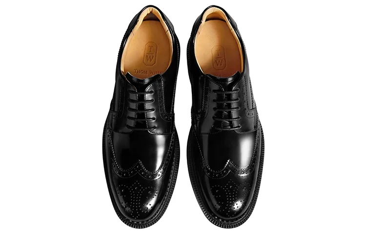 THOM WILLS Туфли мужские Top Grain Cow Leather Black — фото 4