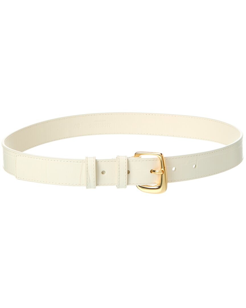 

Кожаный ремень Jacquemus La Ceinture Ovalo, бежевый