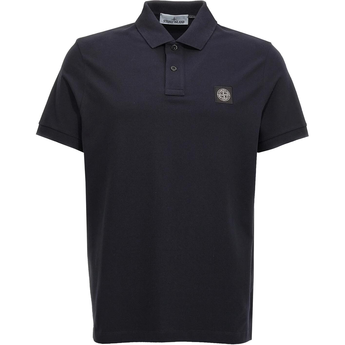 

Рубашка поло мужская темно-синяя Stone Island, синий