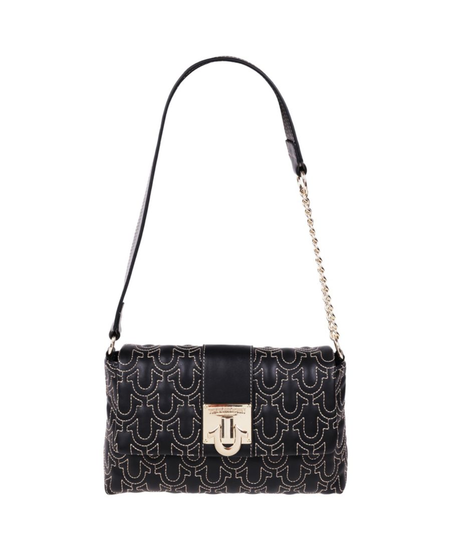 

Сумка через плечо с клапаном и логотипом в виде подковы True Religion, Black