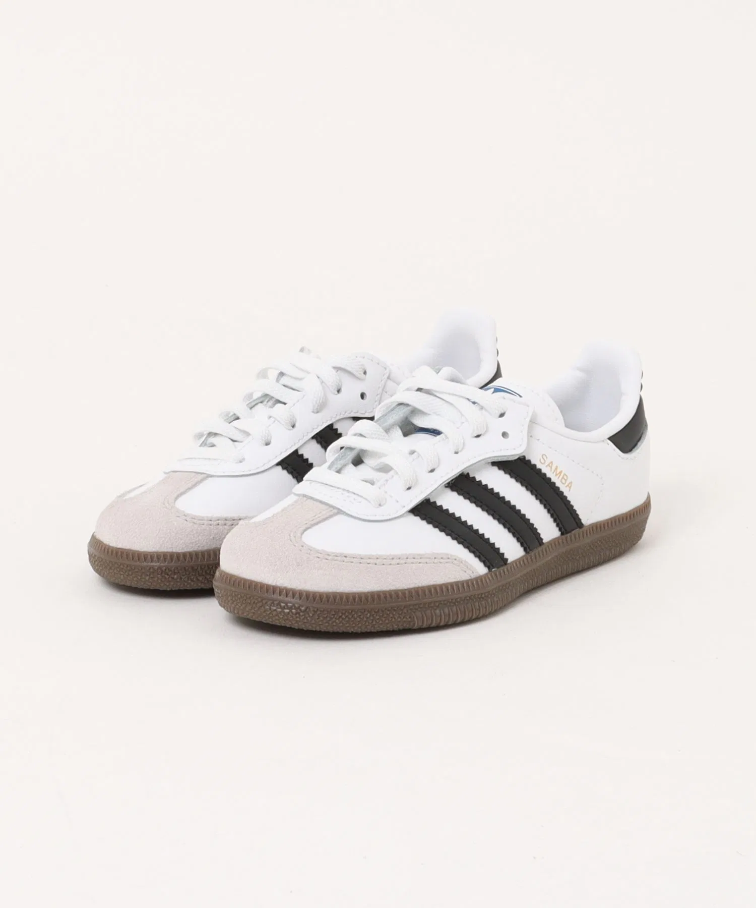 Детские кроссовки adidas Samba OG CF EL из натуральной кожи белые