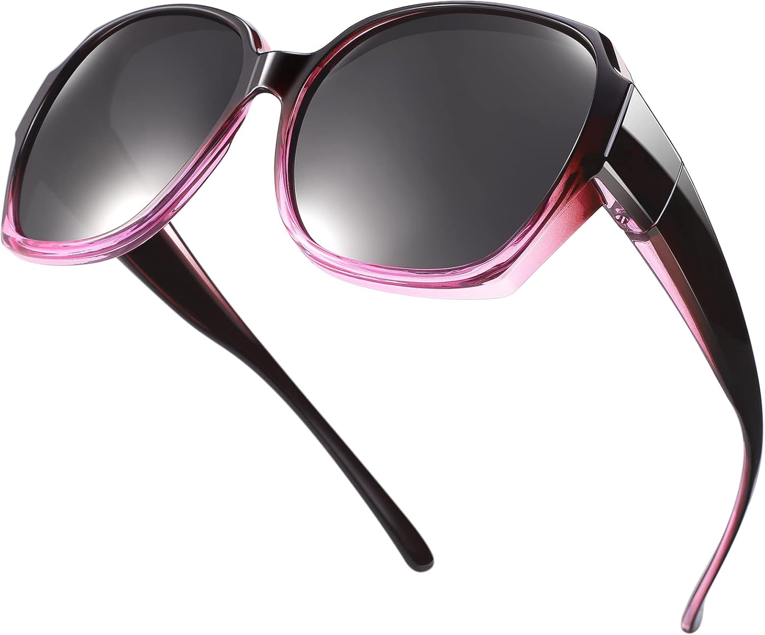 

Квадратные, увеличенные, поляризованные очки, надеваемые поверх солнцезащитных очков, с легкой крупной оправой, для женщин и мужчин TINHAO, F02-gradient Light Purple-15