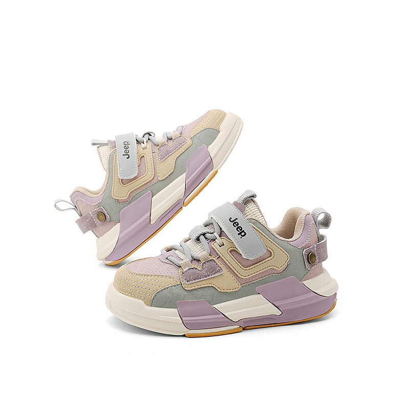 Кроссовки Jeep Kids Skateboarding Shoes Kids Low-top Silver, фиолетовый — фото 3