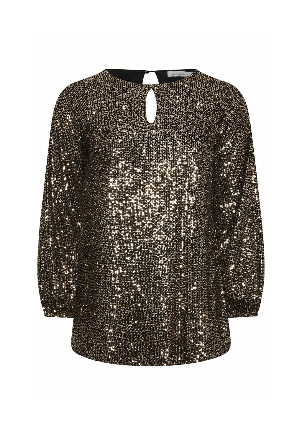 

Блуза SEQUIN KEYHOLE Yours Clothing, темно-коричневый