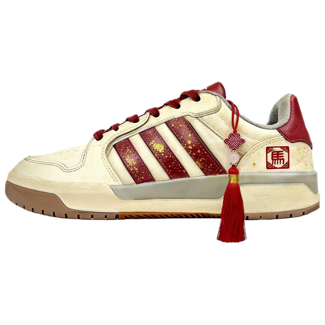 Adidas Neo Entrap синтетическая кожа нескользящие устойчивые к истиранию низкие кроссовки для скейтбординга унисекс beige red — фото 3
