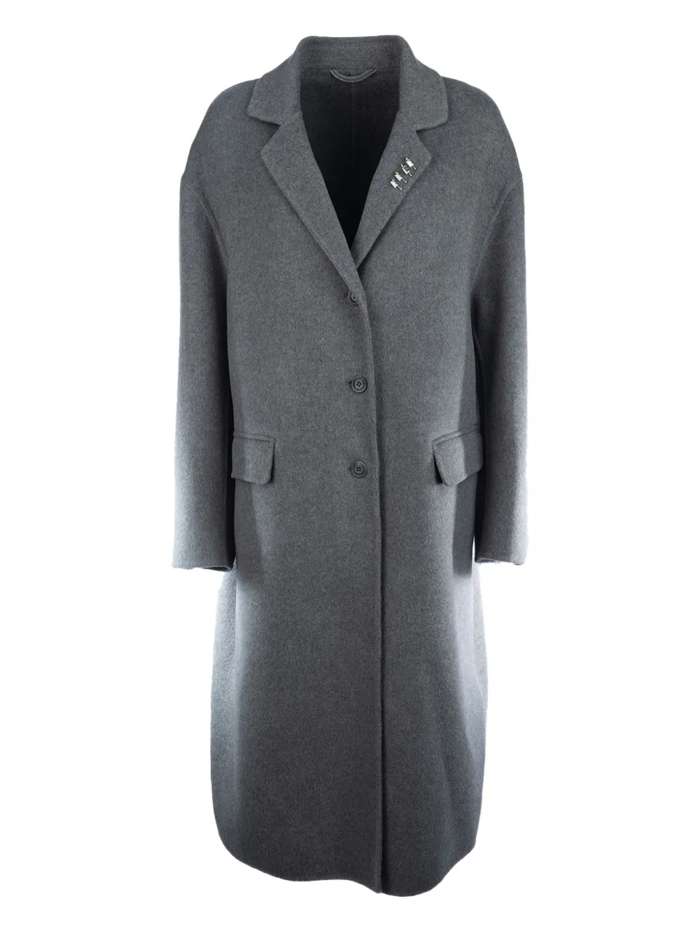 

Пальто, украшенное булавками Ermanno Scervino, серый