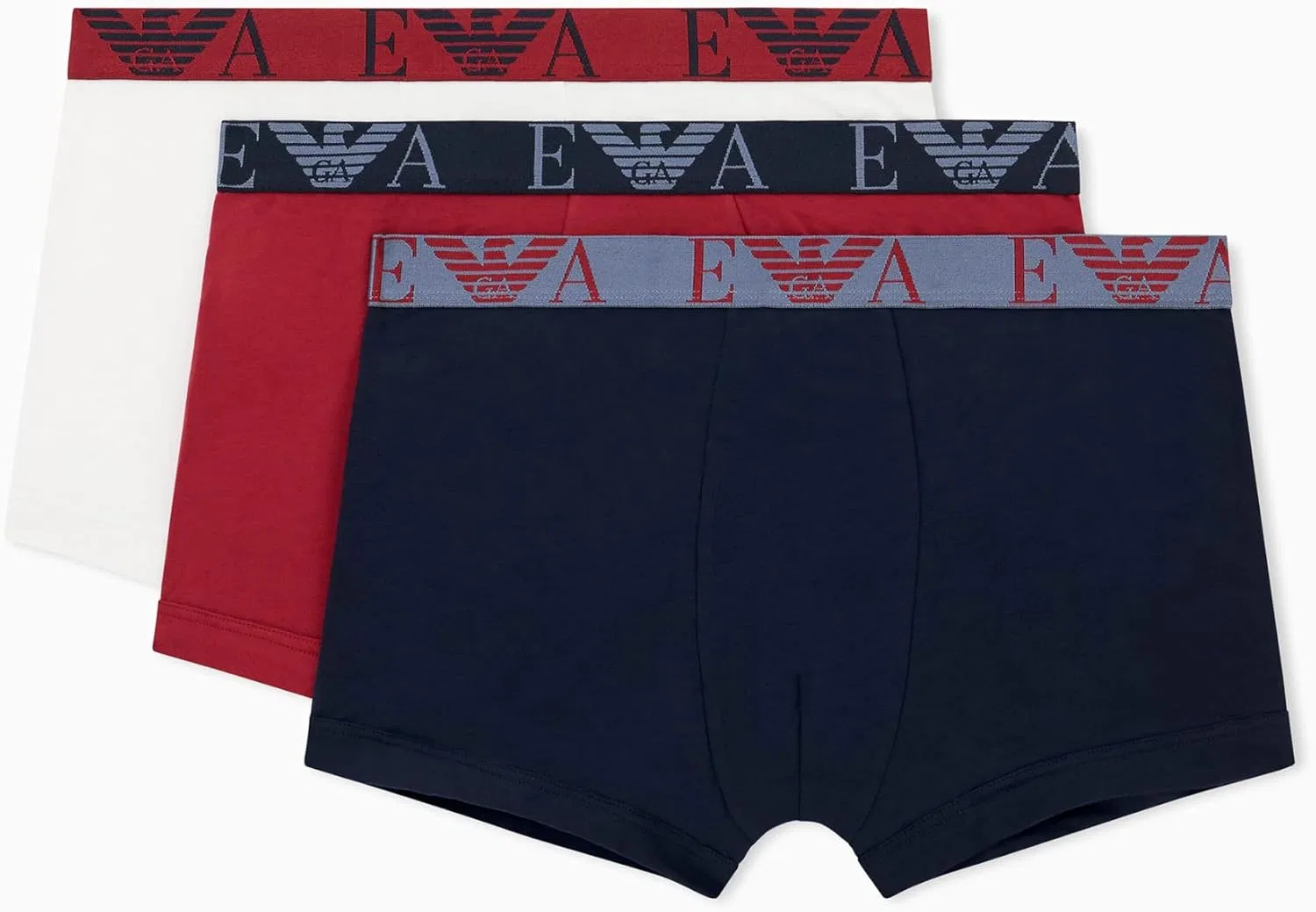 Трусы Monogram, Emporio Armani, синий/ревень/белый