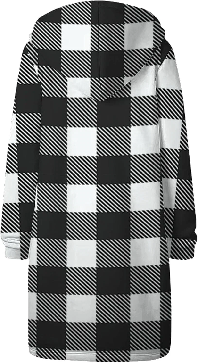 Женская удлиненная худи на молнии, оверсайз, YAOTIAO, 04-black — фото 3