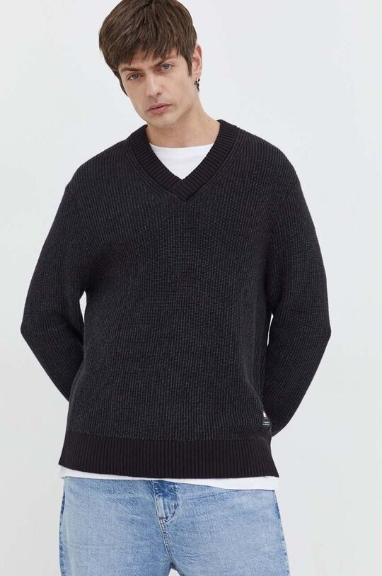 

Хлопковый свитер Tommy Jeans, черный