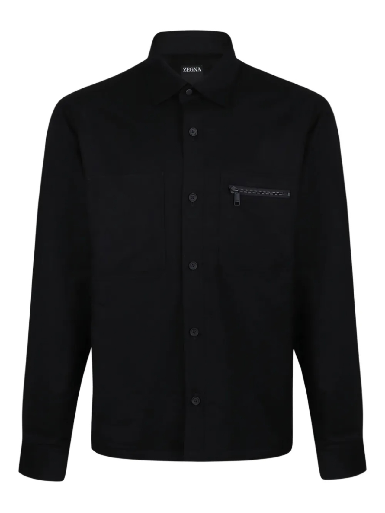 

Шерстяная рубашка Zegna, черный