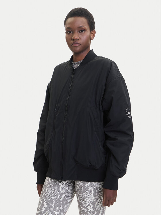 

Бомбер oversize True Nature JF8466 Adidas By Stella Mccartney, чёрный, Черный, Бомбер oversize True Nature JF8466 Adidas By Stella Mccartney, чёрный