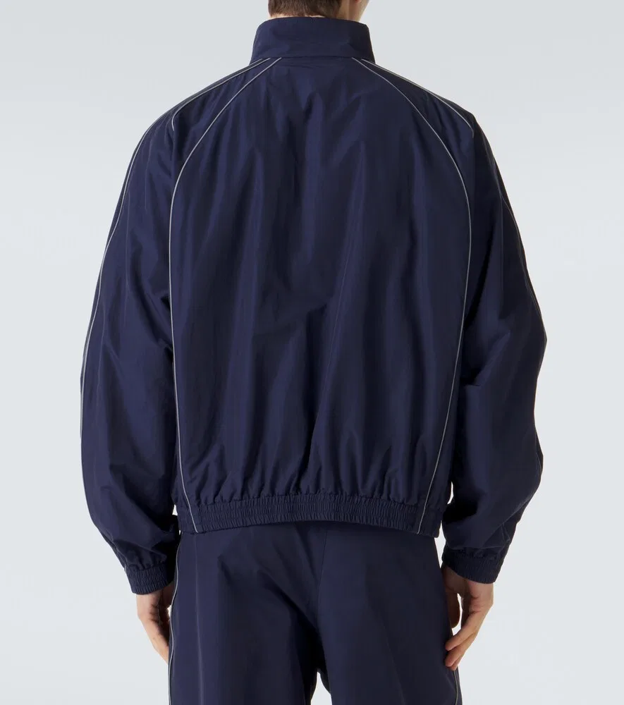 Спортивная куртка из смесовой хлопковой ткани Balenciaga, синий — фото 4