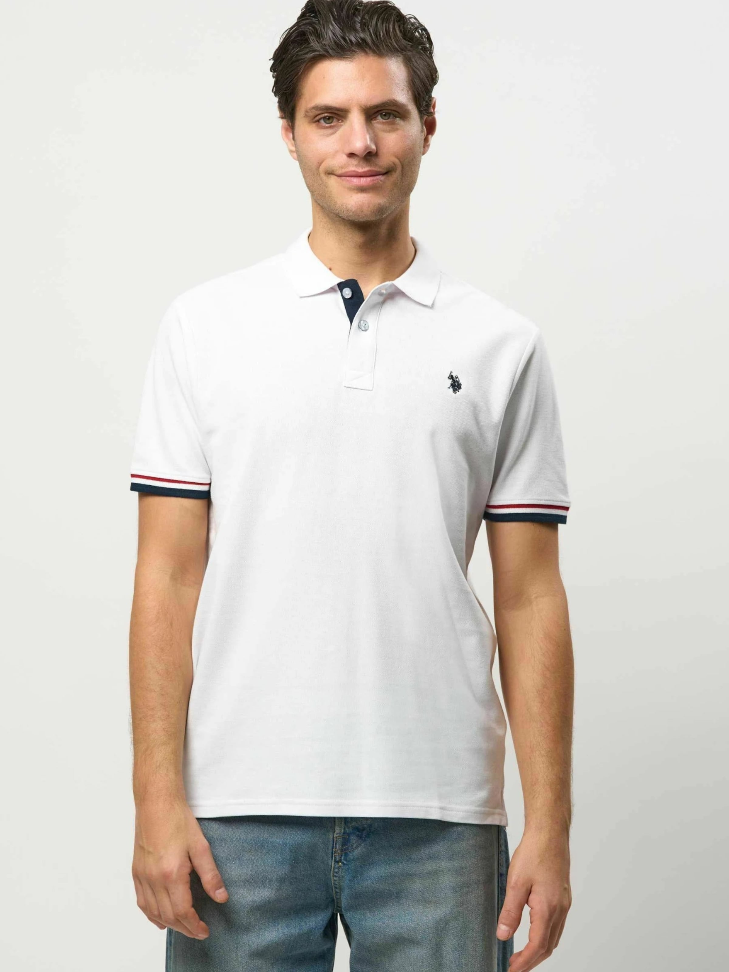 U.S. POLO ASSN. Рубашка на пуговицах 'UMMeo' Regular fit в белом цвете — фото 3