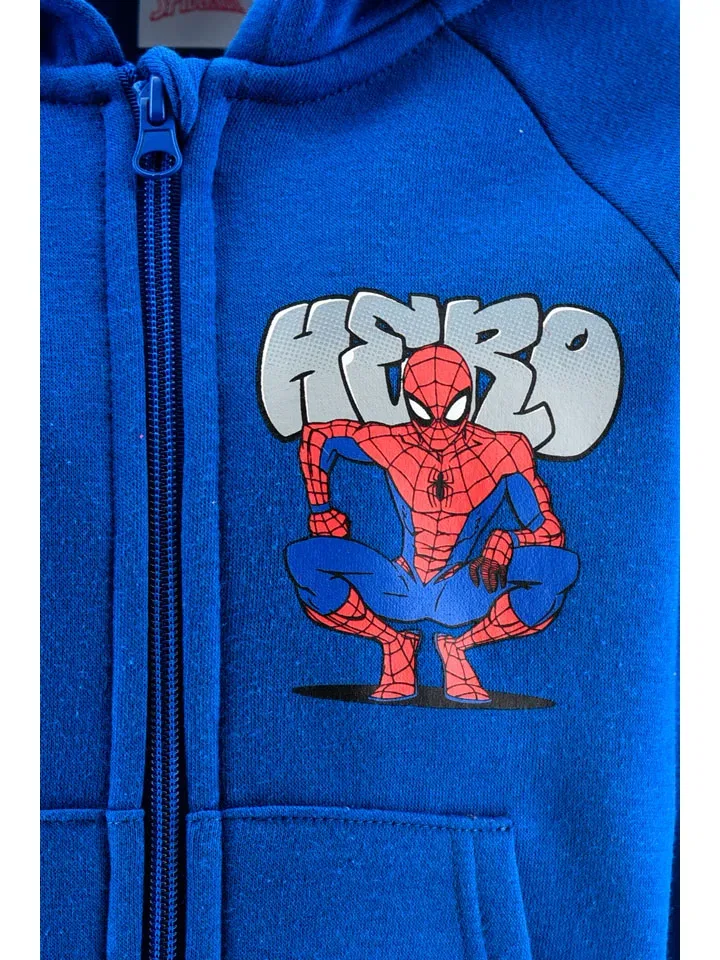 Толстовка с капюшоном, синяя, Spiderman — фото 3