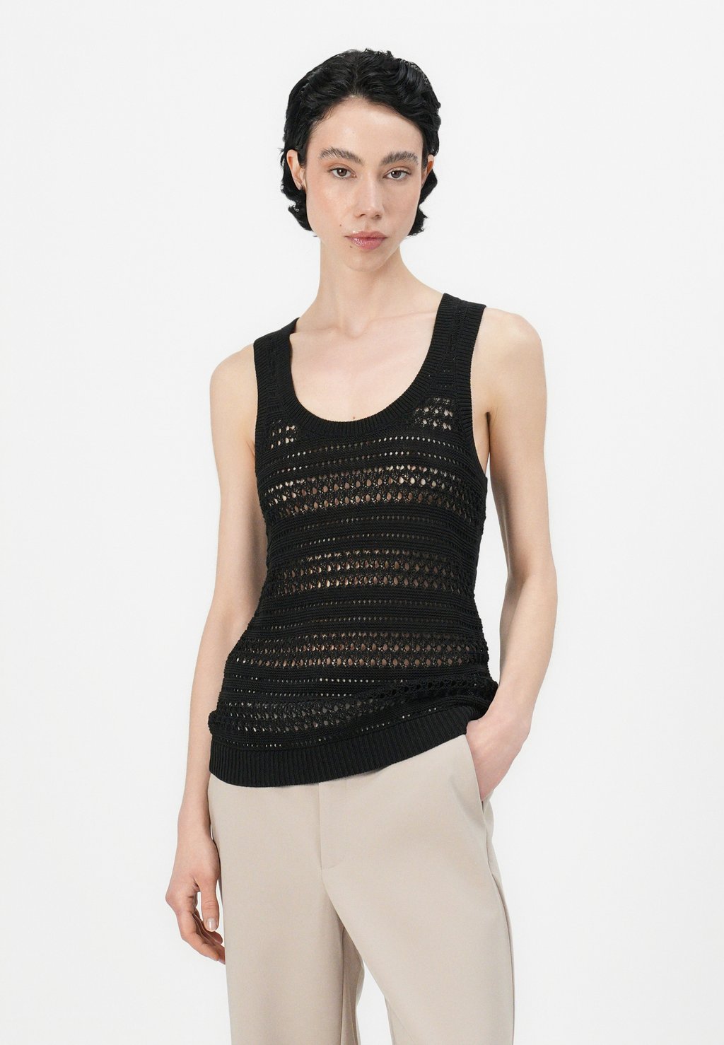 Топ RACER BACK Tommy Hilfiger, черный — фото 4