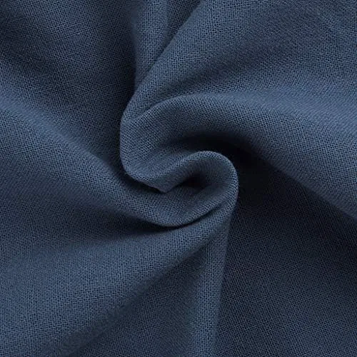 Женские широкие брюки, хлопок и лён, на завязке, Navy53 — фото 2