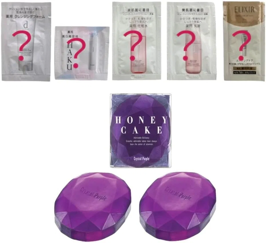 Набор мыла для ухода за кожей Shiseido Honey Cake Crystal Purple 3 шт.