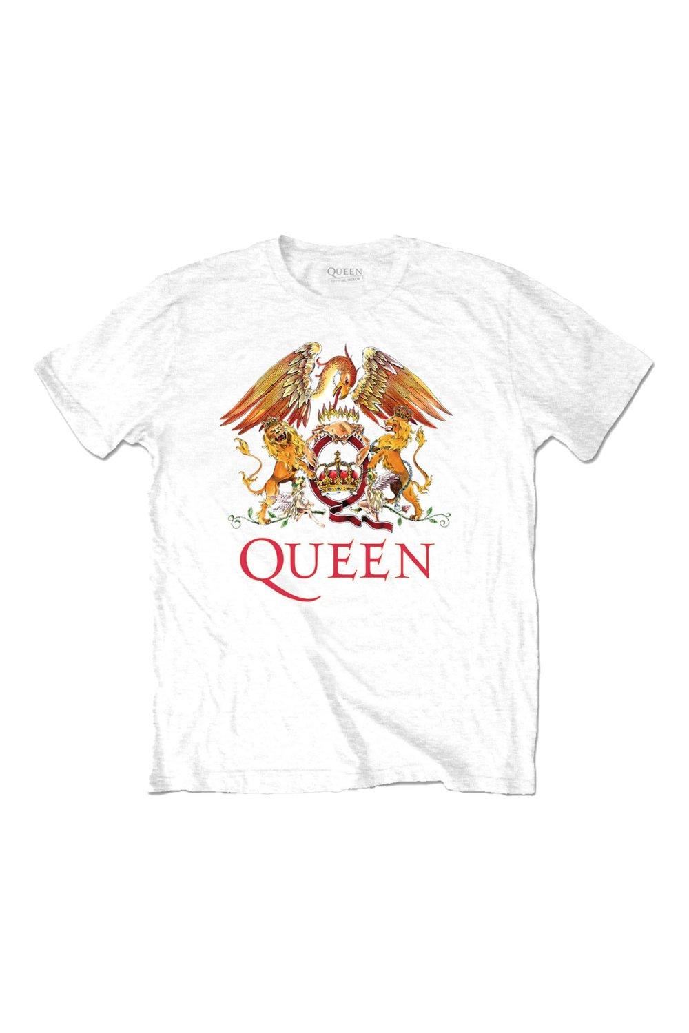 

Классическая футболка с гербом Queen, белый