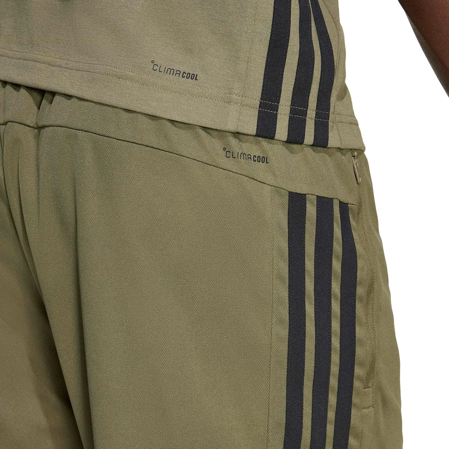 Шорты для тренировок 3-полосные adidas, оливково-черный — фото 4