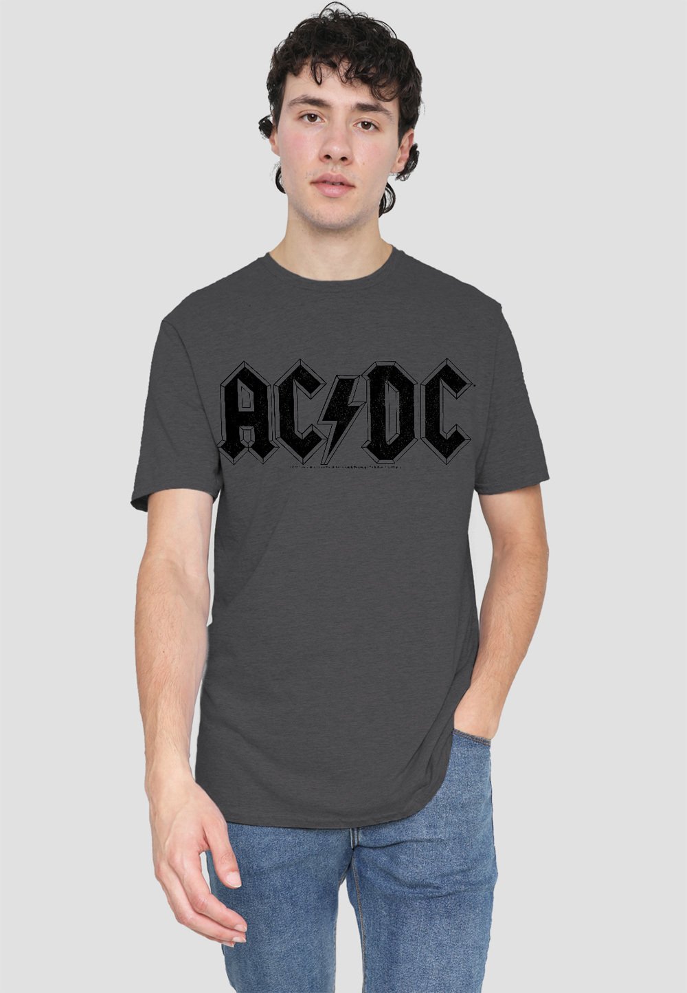 

Футболка с принтом AC/DC WORN LOGO Cotton Soul, антрацит