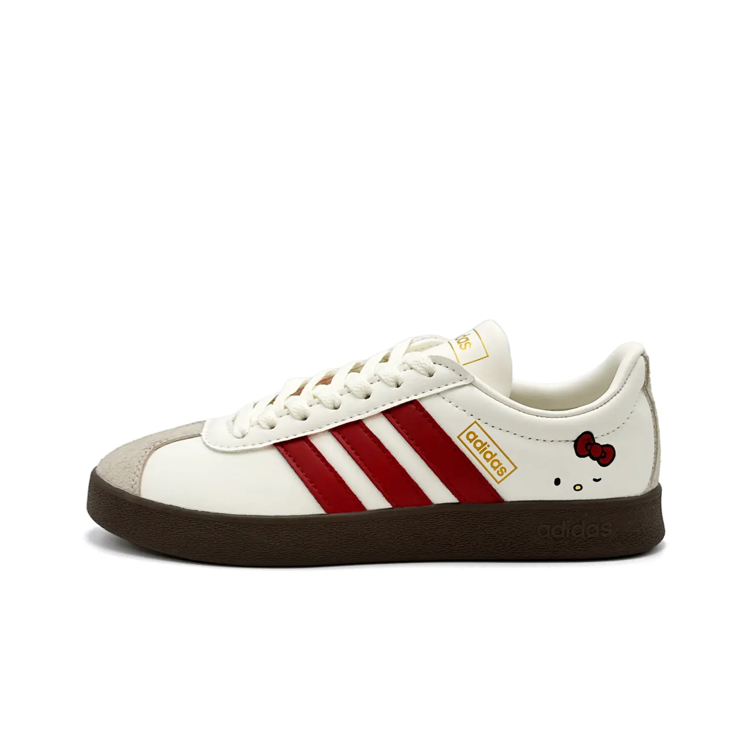 Adidas Кроссовки для скейтбординга VL COURT 2.0 Cat Head Bowknot, износостойкие, белые, унисекс