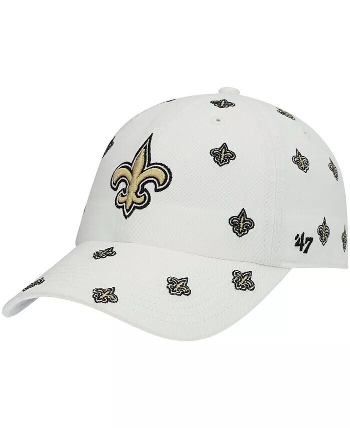 

Женская белая шапка New Orleans Saints Confetti Clean Up с регулируемой посадкой '47 Brand