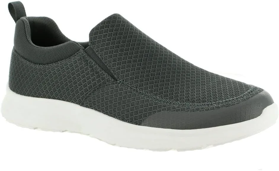 Мужские кроссовки Vevo Active Keystone Slip-On, дышащие, легкие, для ходьбы (доступны в широкой полноте), серый/белый — фото 3