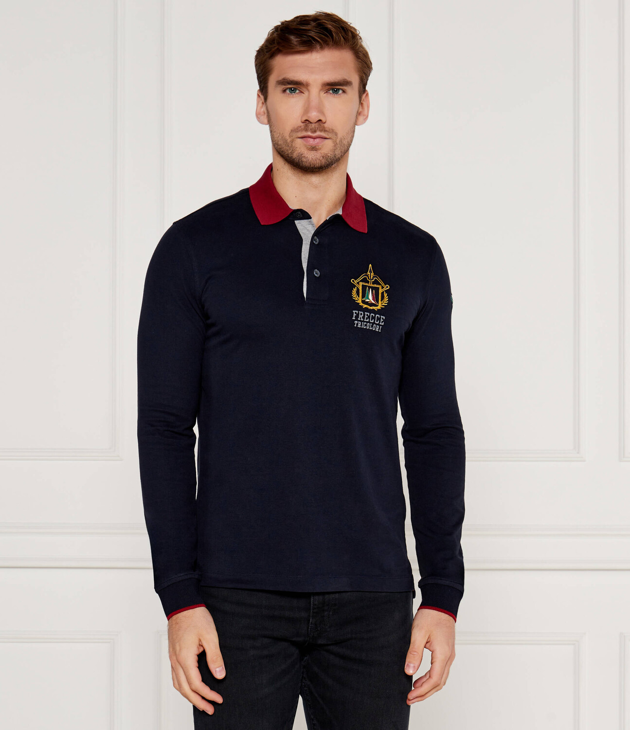 

Поло Aeronautica Militare Regular Fit, темно-синий