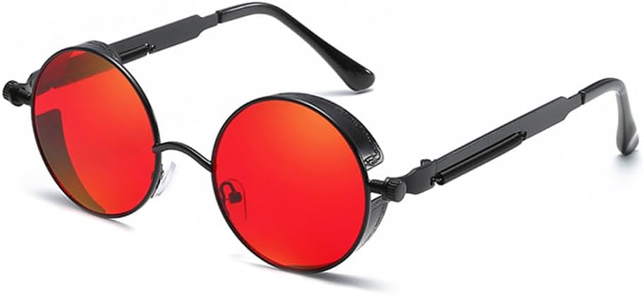 

Ретро женские круглые солнцезащитные очки в стиле стимпанк с металлической оправой, винтажные круглые солнцезащитные очки для мужчин и женщин, зеркальные, UV400 VFDHN, 2