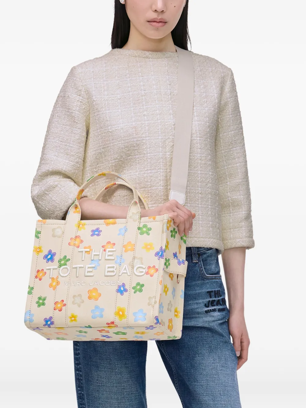 Сумка-тоут The Wild Daisy среднего размера MARC JACOBS, нейтральный — фото 2