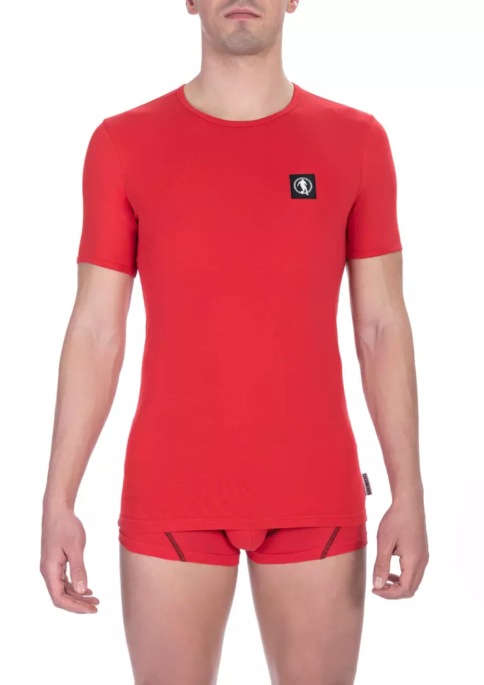 

Красная хлопковая мужская футболка Bikkembergs