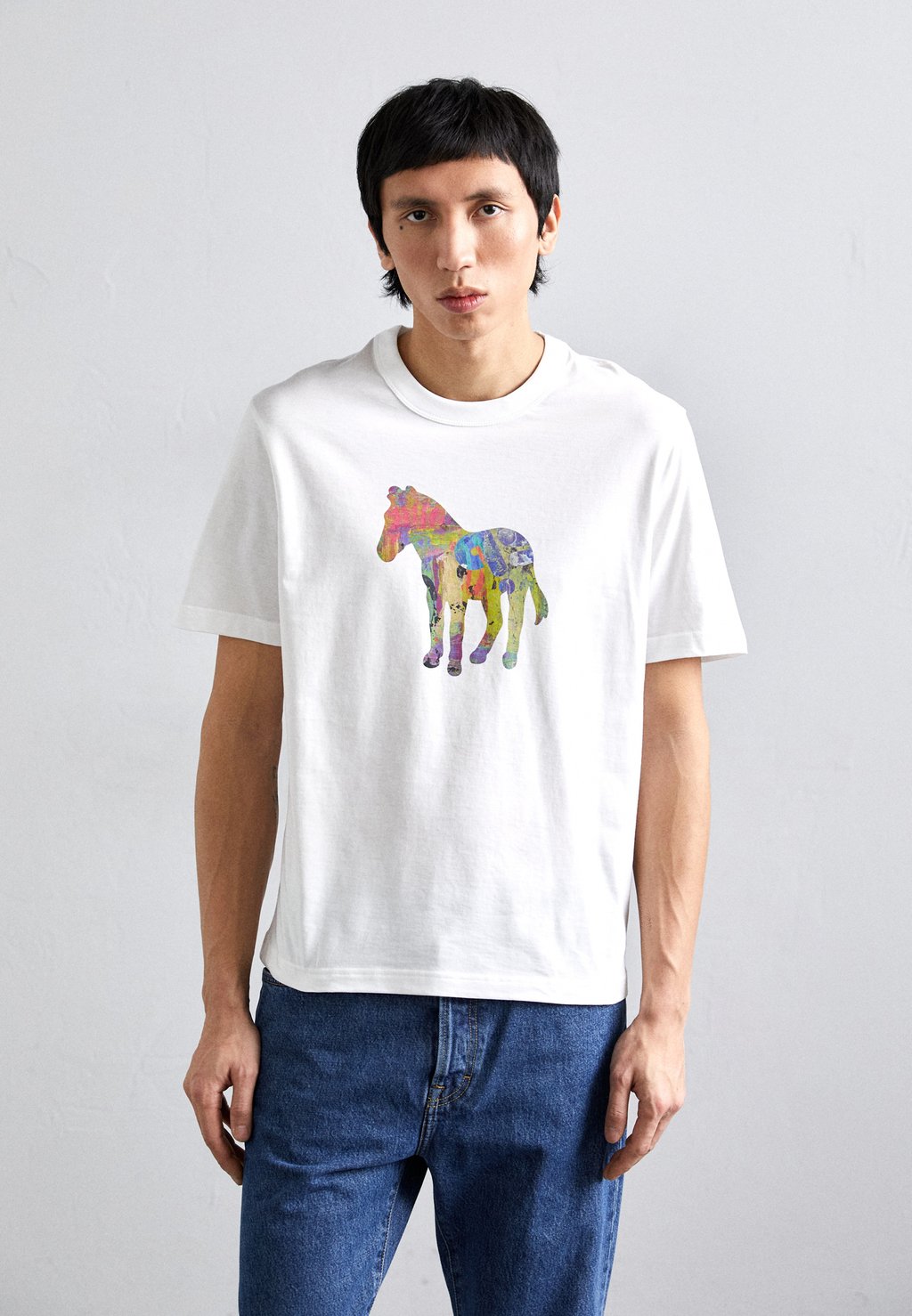 

Футболка с принтом ZEBRA PS Paul Smith, белый
